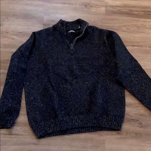 Lightly worn Chaps 1/2 zip charcoal sweater